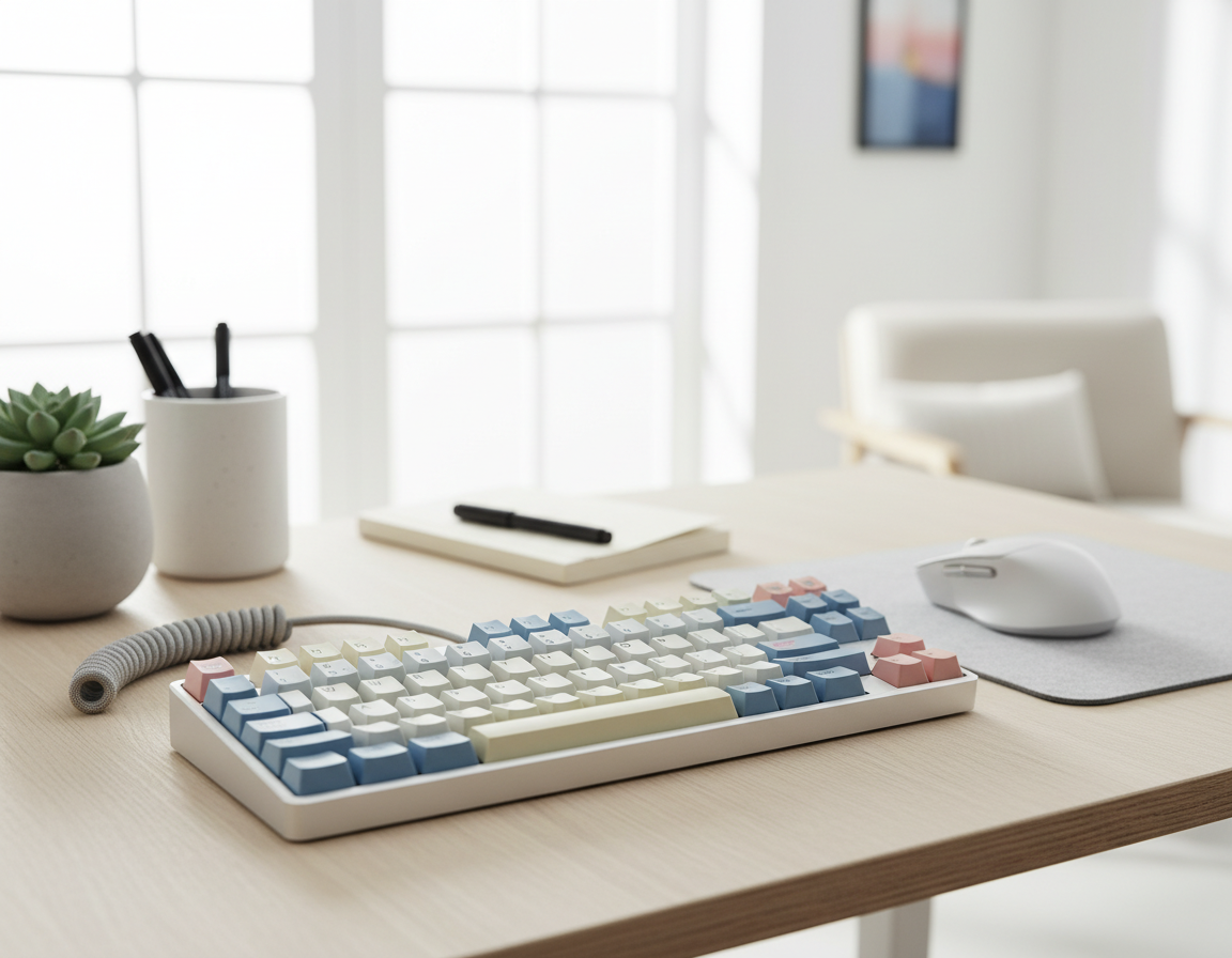 minimal keycap designs for desk setup