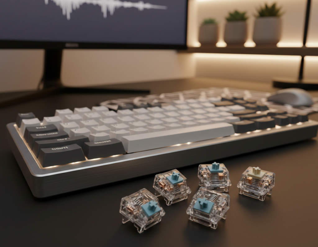 Material Differences in Silent Mechanical Switch Components and Their Acoustic Impact