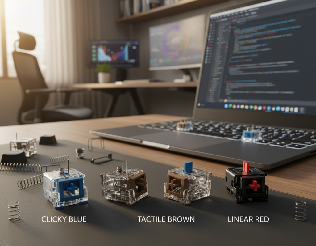 Selecting Tactile Switch Feedback Profiles for Productivity, Programming, and Daily Typing